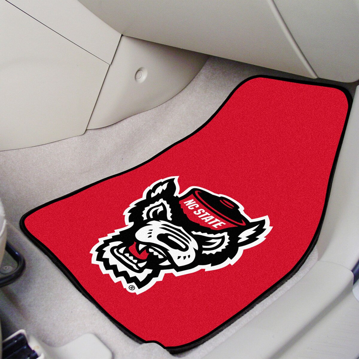 NC State 2-pc Carpeted Car Mats 17"